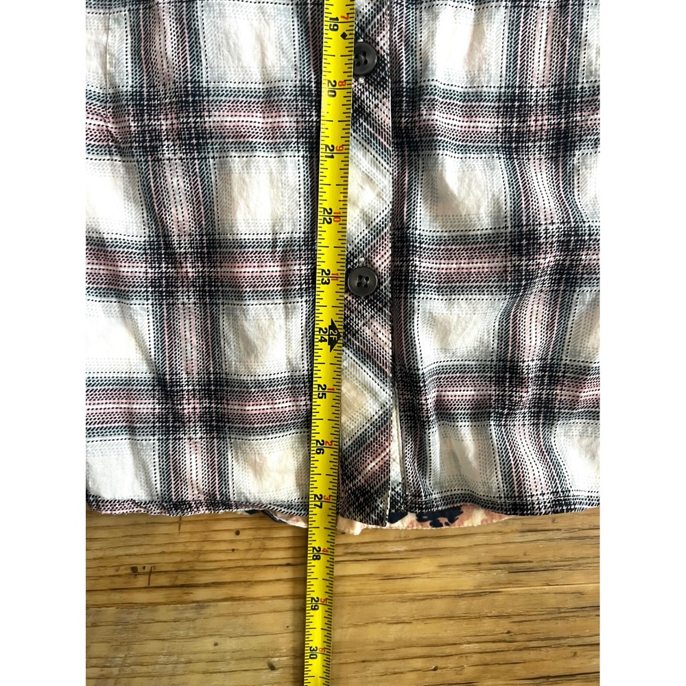 Cabi Festival Plaid Floral Button Down Shirt Size Medium Boho Cotton‎ - Picture 7 of 7